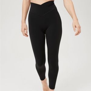 OFFLINE by Aerie High Waisted Crossover Leggings in Black - Size Small Short